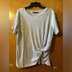 Apt. 9 Grey Short Sleeve Twist Shirt